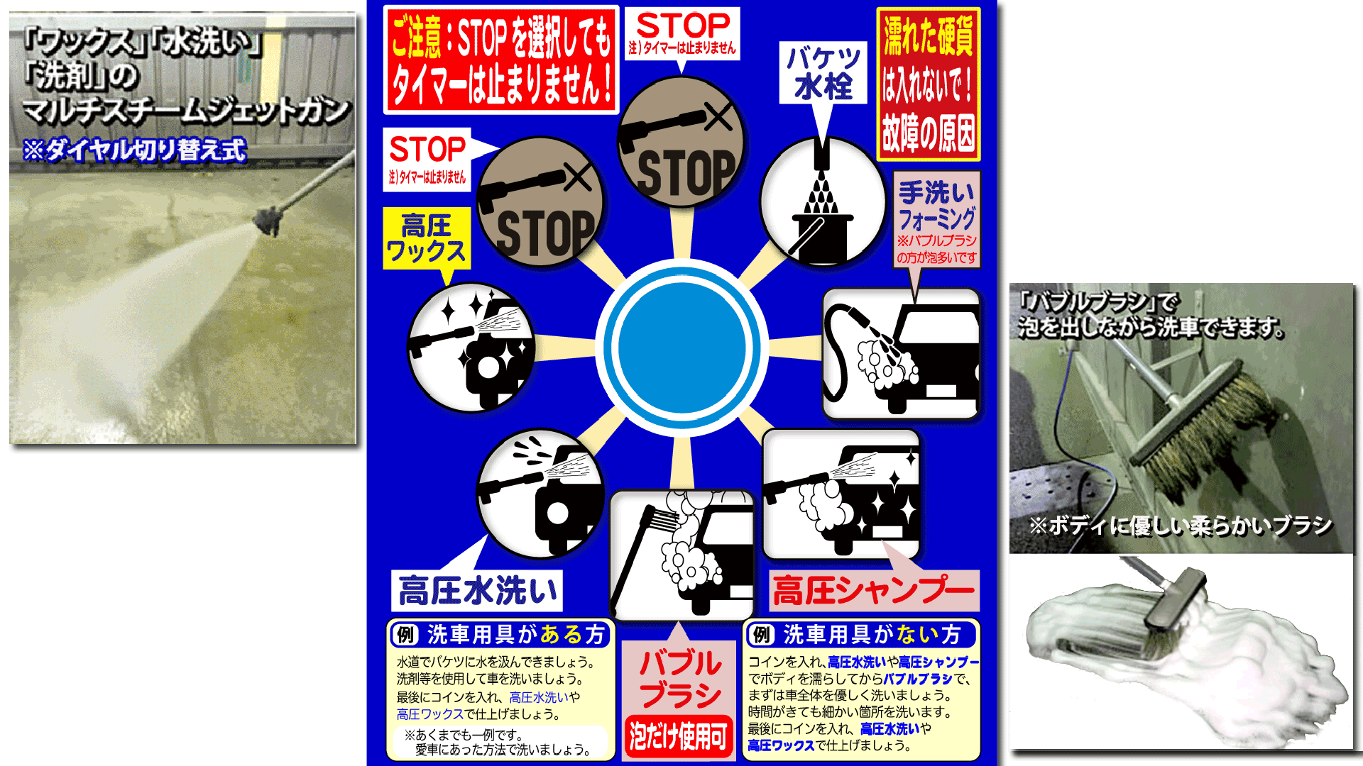 マルチ２段階高圧ジェットガン洗車ブース | Moto/Car 洗車場 / じゃんぼ洗車センター